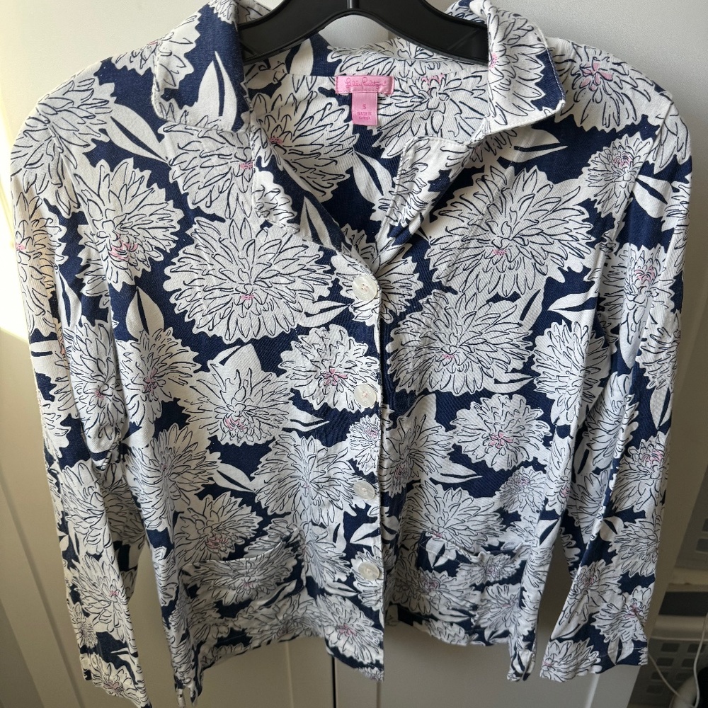 Lilly Pulitzer Long sleeve notch pajamas